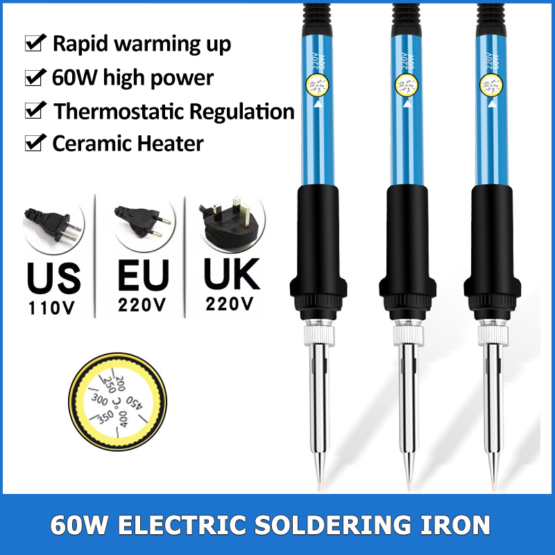 Electronics Repair Uk - 60W Electric Soldering Iron EU/US/UK Plug