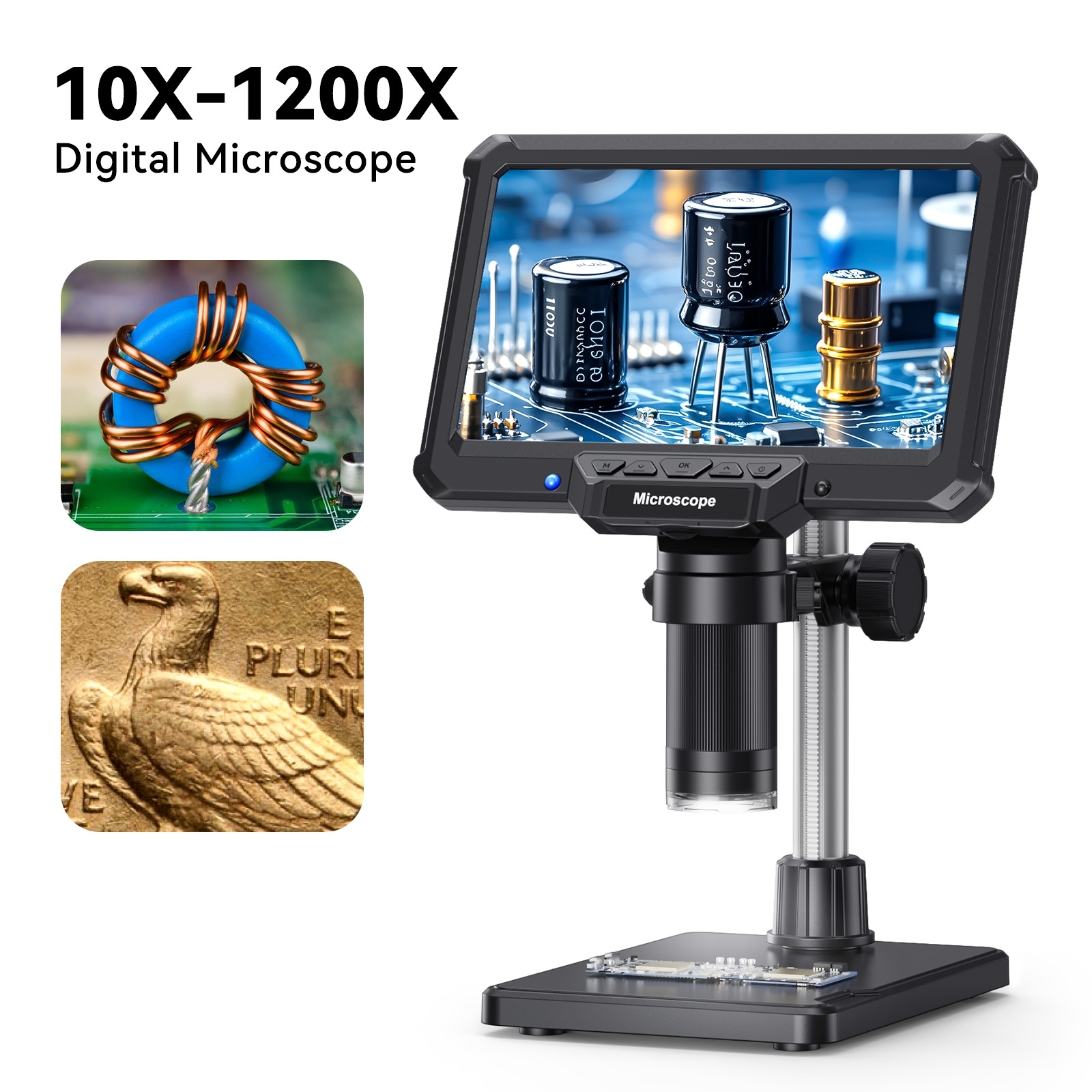 Electronics Repair Microscope - Hayve 7inch Digital Microscope with Lights