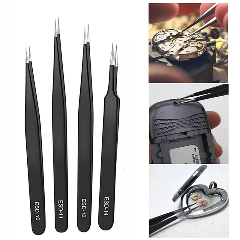 Precision Tweezers Set ESD Ant - đánh giá và giá Electronics Repair Tool Kit