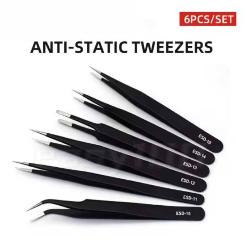 6pcs Precision Tweezers Set ES - đánh giá và giá Electronics Repair Tool Kit