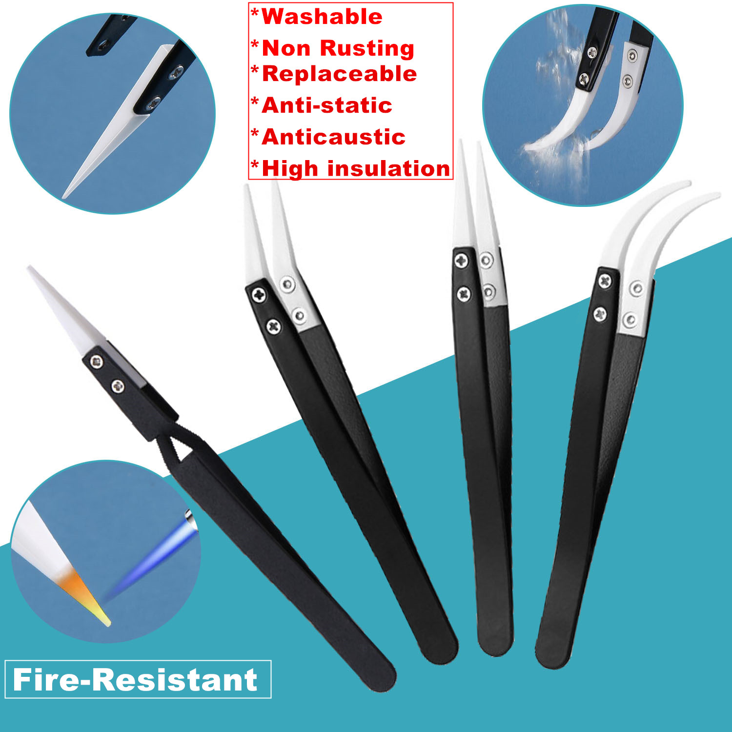 10 Pcs Tweezers Set Bag Stainl - đánh giá và giá Electronics Repair Tool Kit