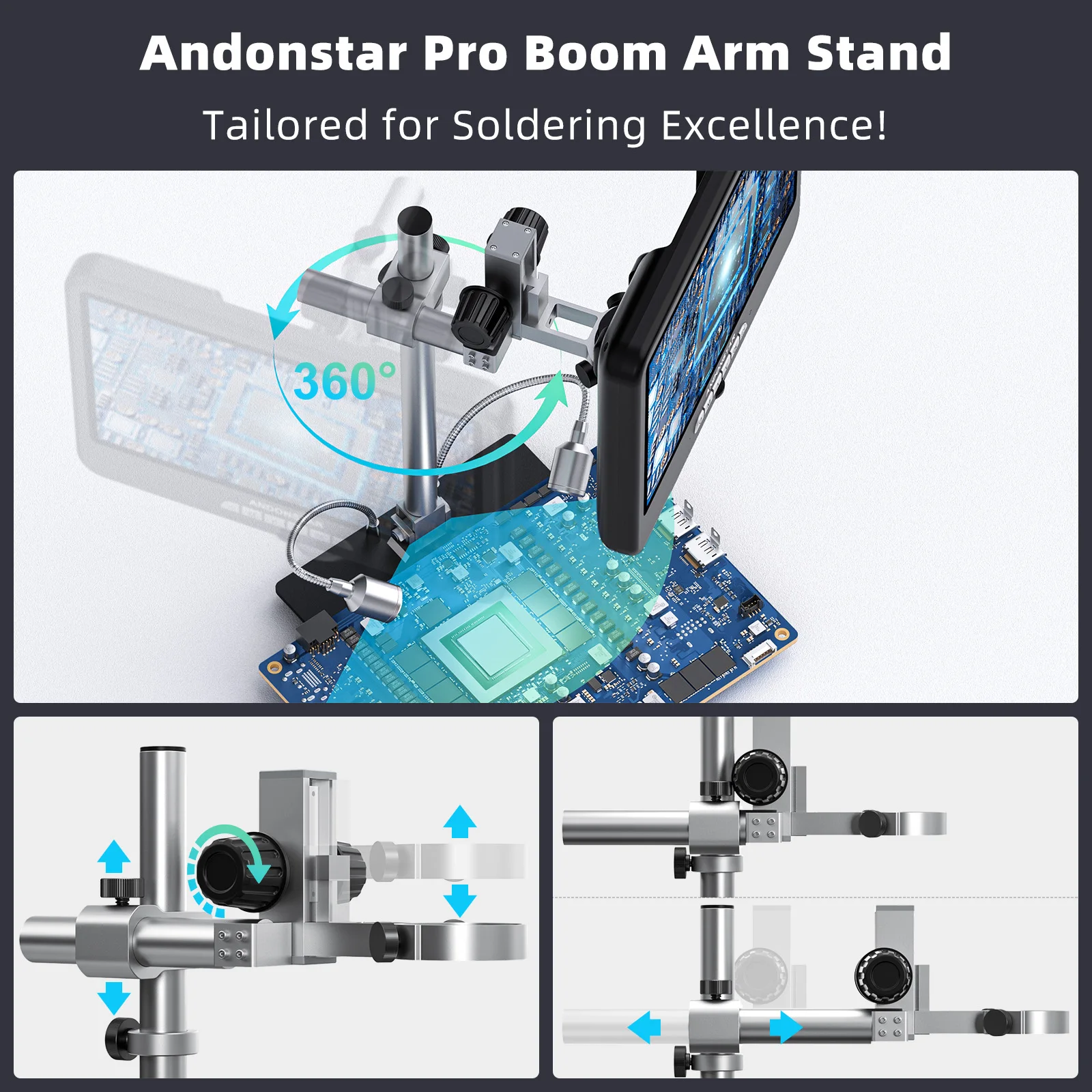 Andonstar AD210S-Pro 4K 60FPS  - đánh giá và giá Electronics Repair Microscope