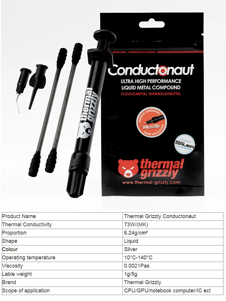 High Thermal Conductivity Liqu - đánh giá và giá Thermal Paste Cpu